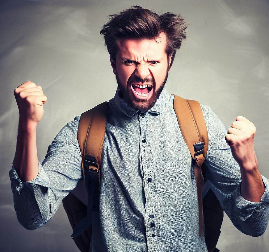 Student stress and anger leads to anger